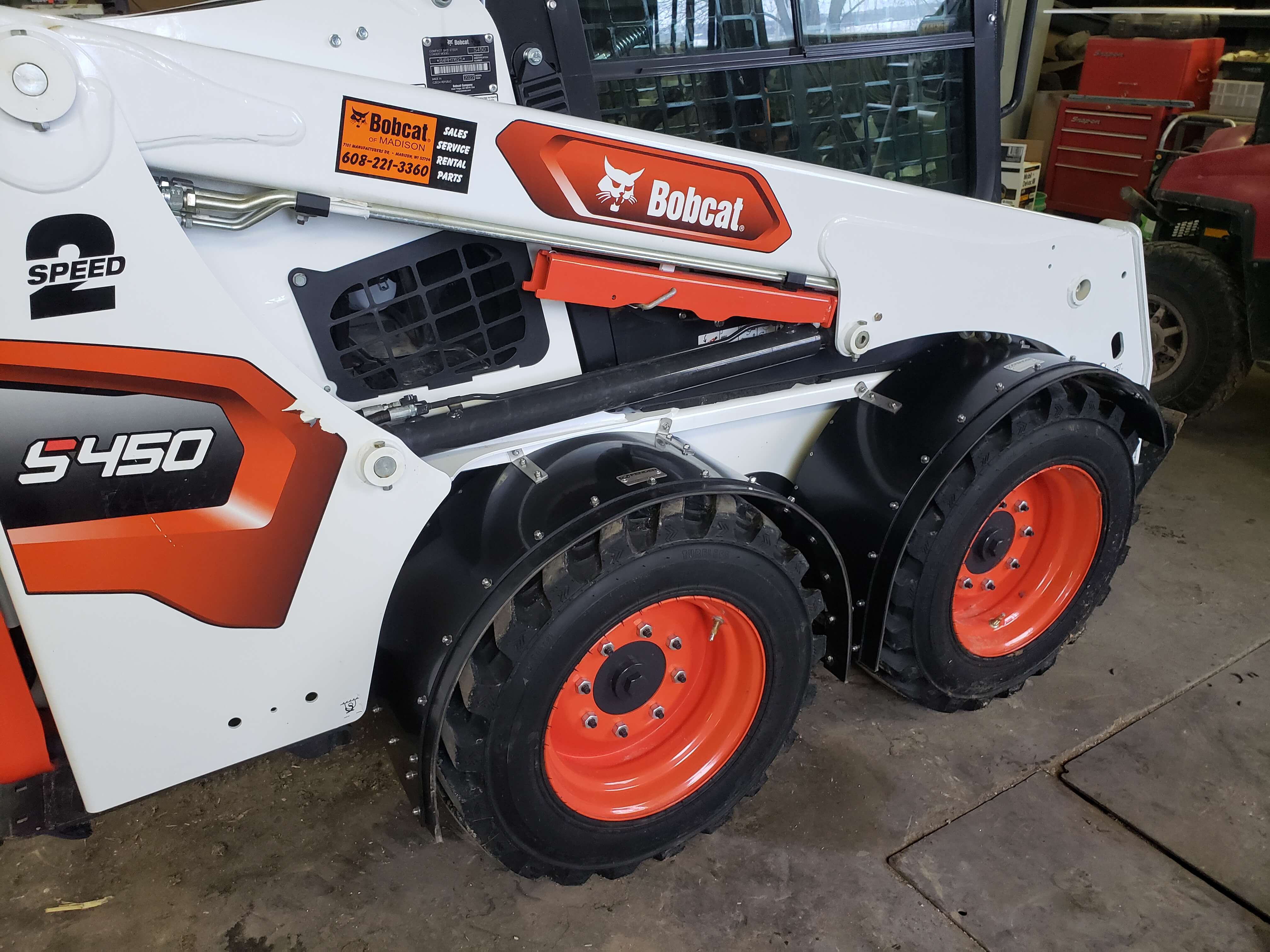 Bobcat S450 Fender In Use