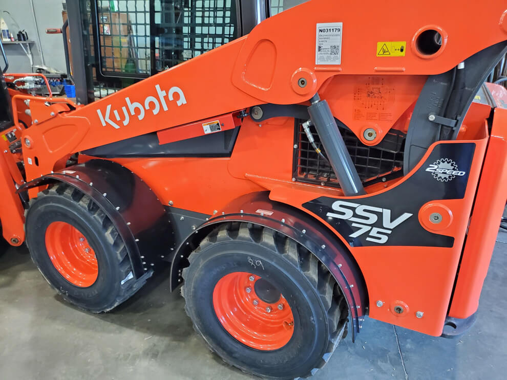 Kubota SSV65 Fender In Use 